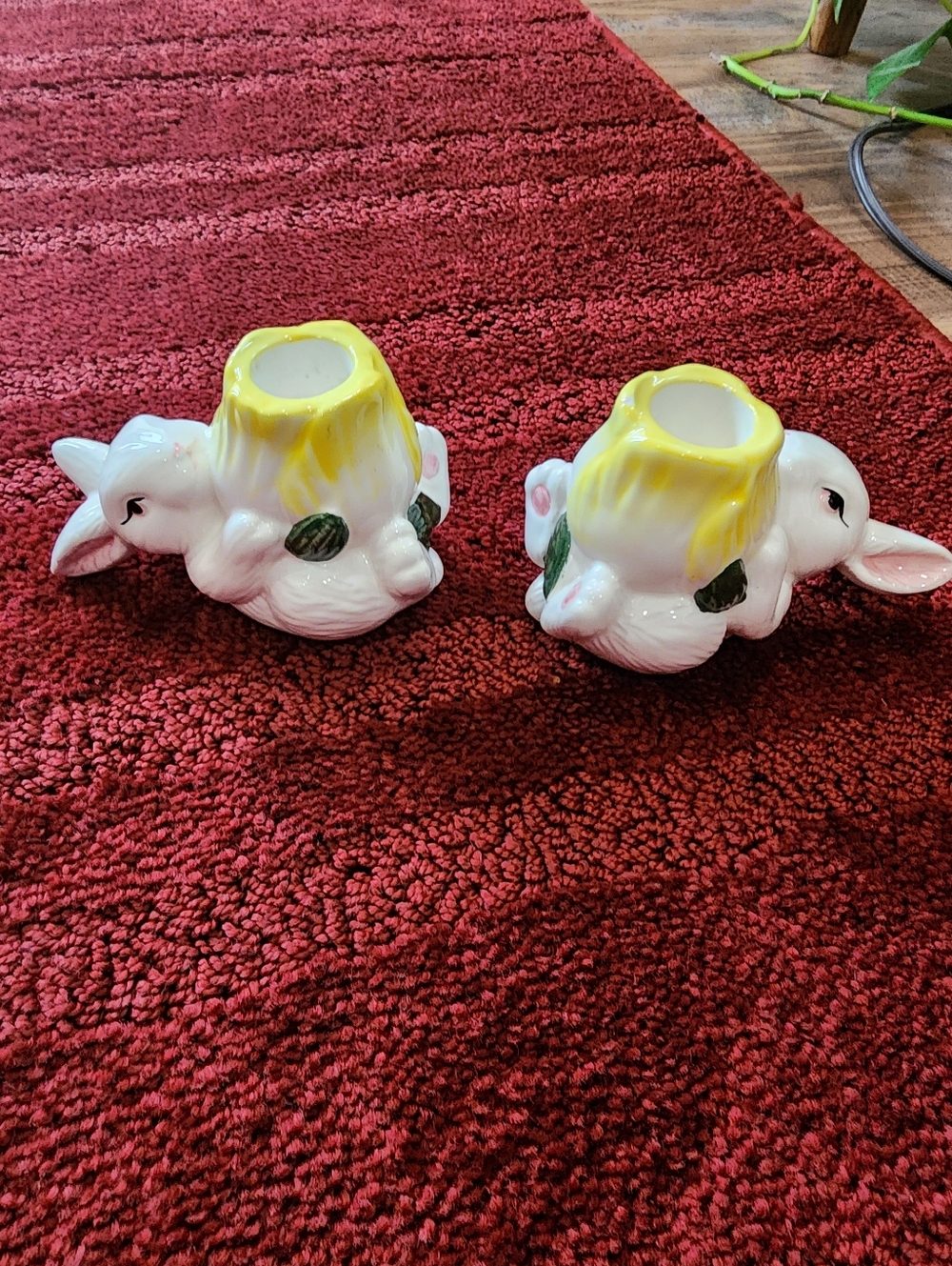 Easter Bunny Tulip Candle Holders